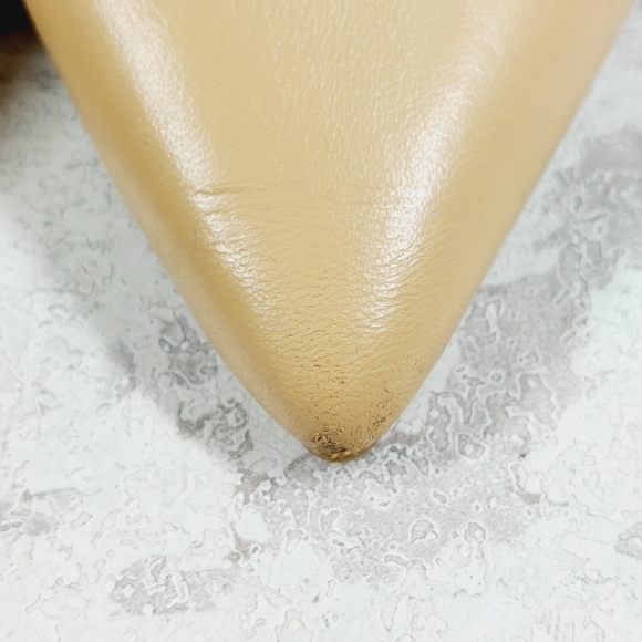 Calvin Klein Larin Leather Pointed Toe Tan Heeled Sandals O407 - Picture 14 of 16